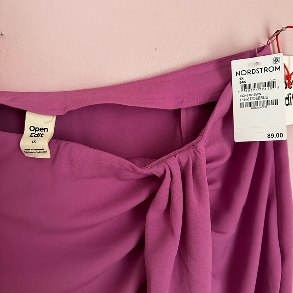 Open edit faux wrap skirt 1x pink. New with tags. - Picture 2 of 4